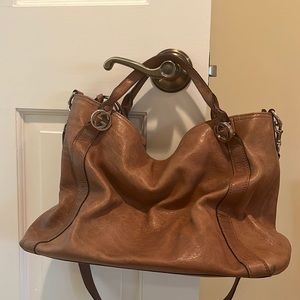 Brown Gucci leather handbag